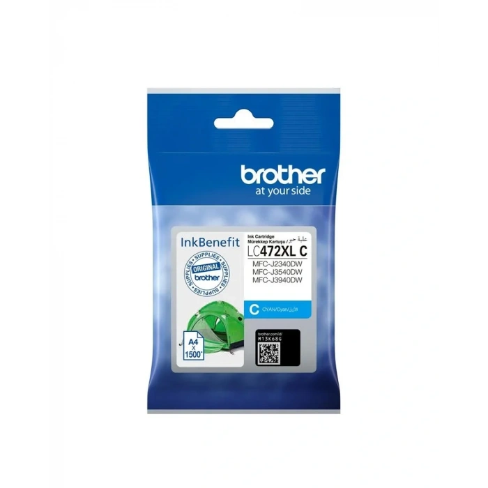 Brother LC472XLC Cyan Mavi XL Orijinal Mürekkep Kartuşu 1.500 Sayfa