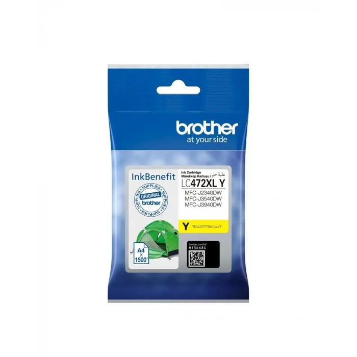 Brother LC472XLY Yellow Sarı XL Orijinal Mürekkep Kartuşu 1.500 Sayfa
