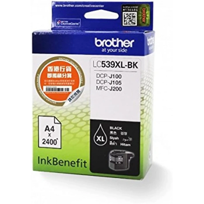 Brother Lc539xlbk Black Siyah 2.400 Sayfa Kartuş Dcp-j105 Mfc-j200