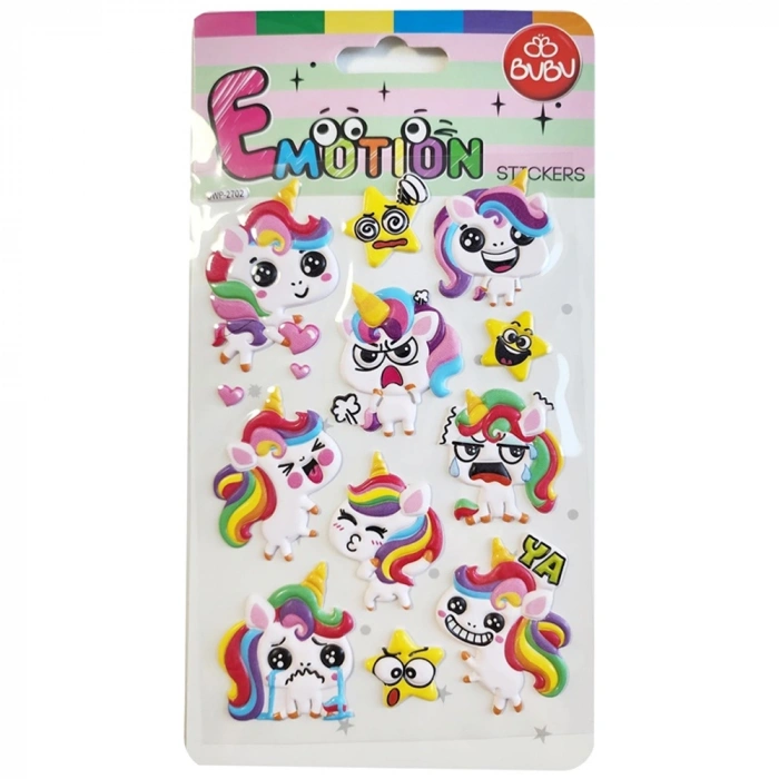 Bu-bu Emotıons Puffy Stickers Unıcorn 10.9x20.5 Bubu-swp-2702