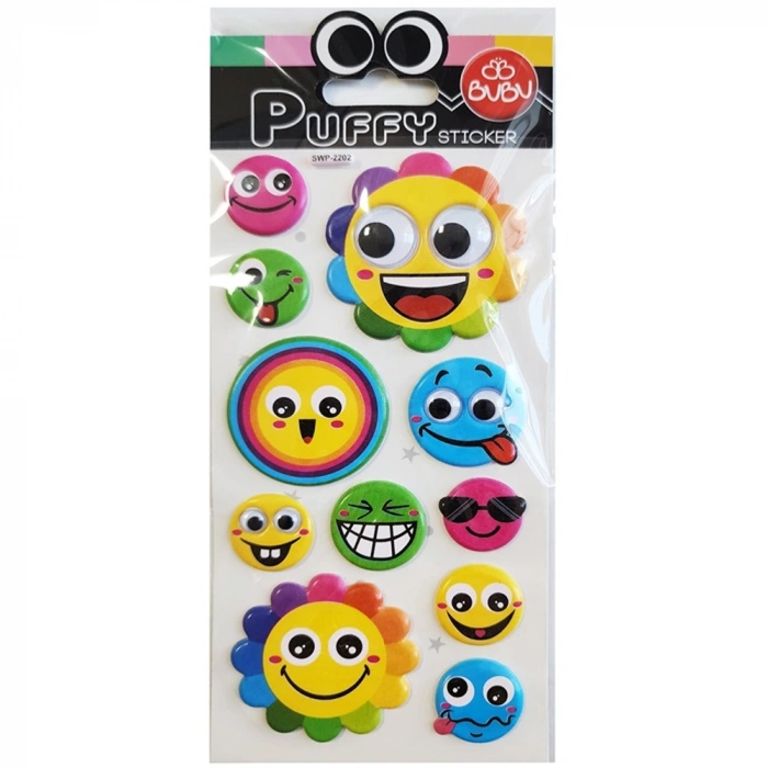 Bu-bu Puffy Stıck Oynar Gözlü Gülen Çiçekler 9x21 Bubu-swp-2202