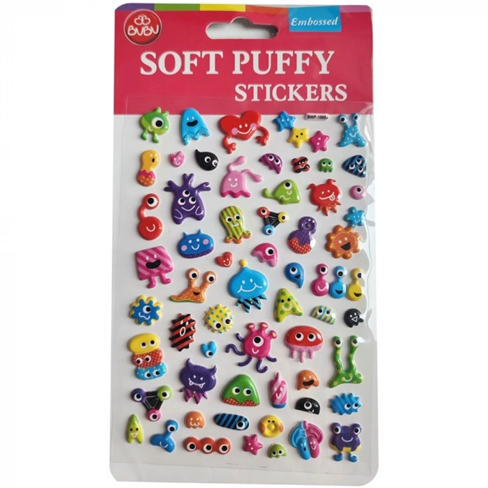 Bu-bu Soft Puffy Stickers Monster 10.9x20.5 Bubu-swp-1008a