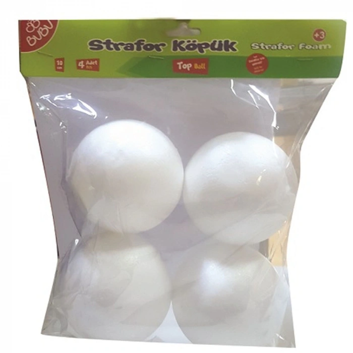 Bu-bu Strafor Köpük Top 10 Cm 4 Lü Bubu-kp0006