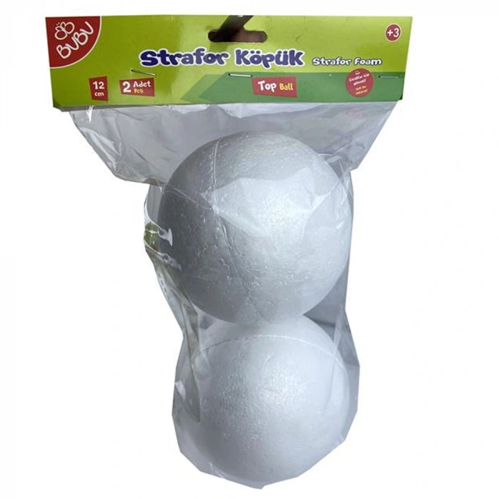 Bu-bu Strafor Köpük Top 12 Cm 2 Parça Bubu-kp0007
