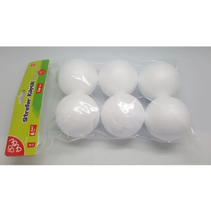 Bu-Bu Strafor Köpük Top 8 CM 6 Lı BUBU-KP0005