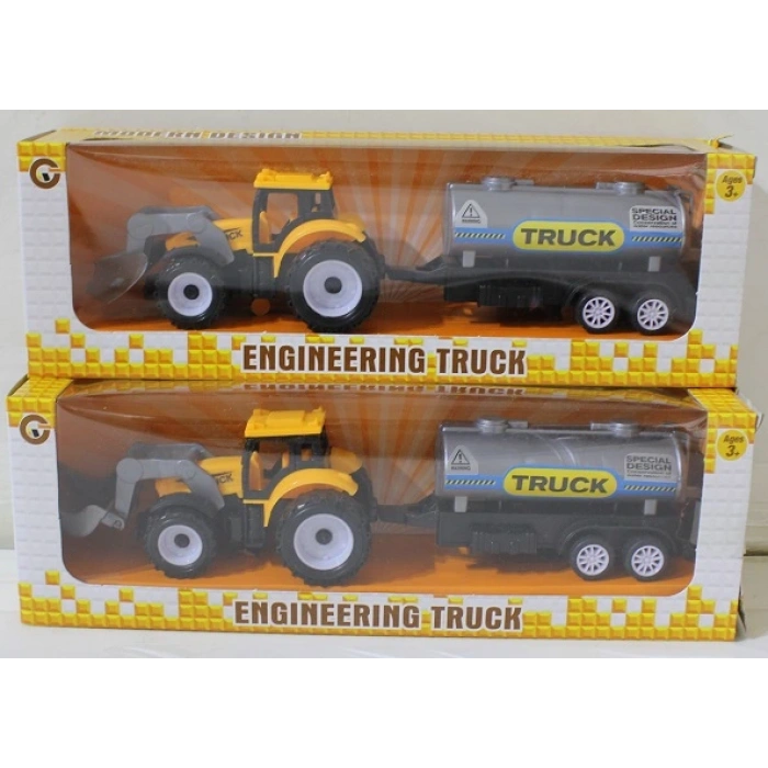 Canem Oyuncak Çekbırak İş Makinesi Traktörleri Kutulu 9985-4a