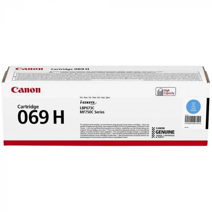 Canon Crg-069h C Yüksek Kapasiteli Cyan Mavi Toner Mf754-752-673