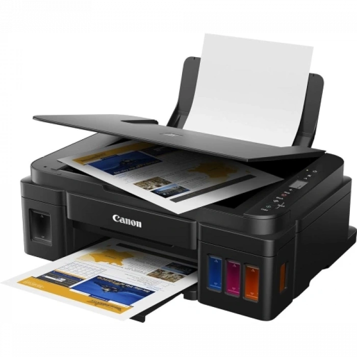 Canon Pıxma G2410, Renkli, Mürekkep Tanklı, Yazıcı, Tarayıcı, Fotokopi +1 Şişe Siyah Mürekkep Hediye