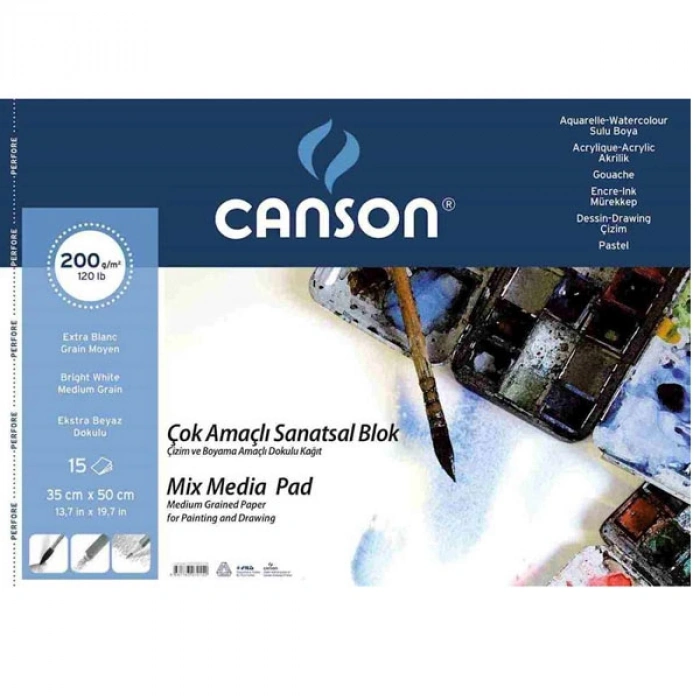Canson Fınface 1557 Resim Blokları Çok Amaçlı 200 Gr 35x50 15 Yp