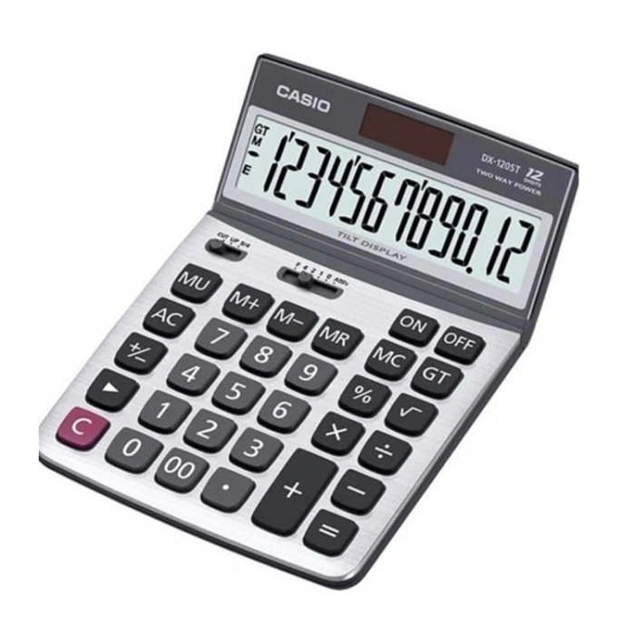 Casio Dx-120st 12 Hane Oynar Başlıklı Masa Üstü Hesap Makinesi