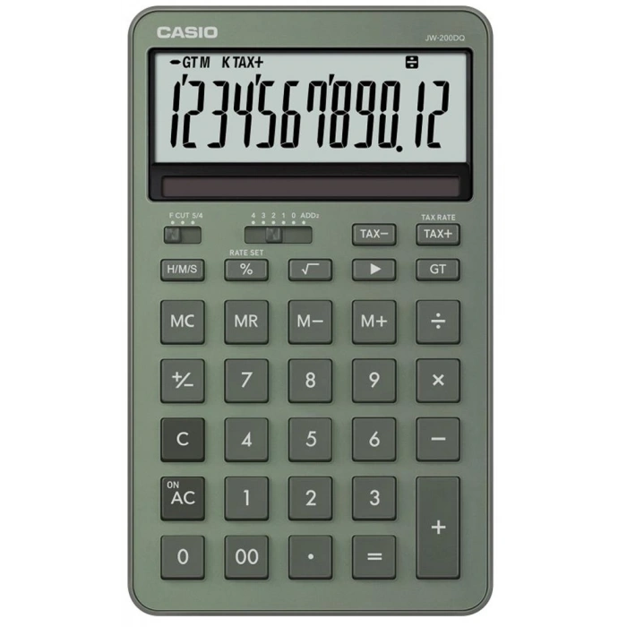 Casio Jw-200dQ-gn 12 Hane Puslu Yeşil Masa Üstü Hesap Makinesi