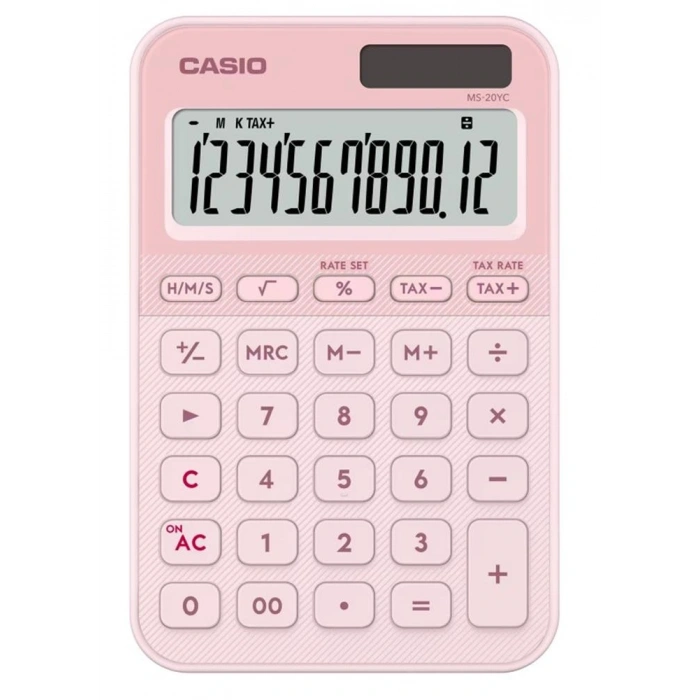 Casio Ms-20yc-lp 12 Hane Açık Pembe Masa Üstü Hesap Makinesi
