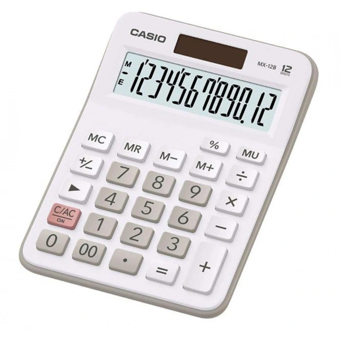 Casio MX-12B-WE Beyaz 12 Hane Masa Üstü Hesap Makinesi