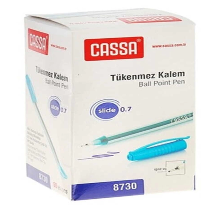 Cassa Tükenmez Kalem Slide 0.7 MM Mavi 8730
