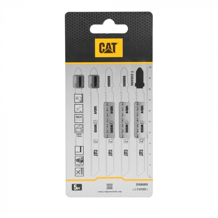 Cat Da06004 5 Parça Profesyonel Ahşap Ters Çapaksız Temiz Kesim Dekupaj Testere Bıçağı, Ucu