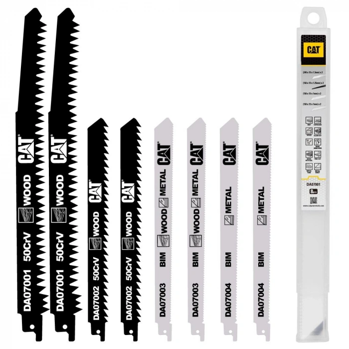 Cat Da07901 8 Parça Profesyonel Metal/ahşap Kesme Tilki Kuyruğu Testere Ucu