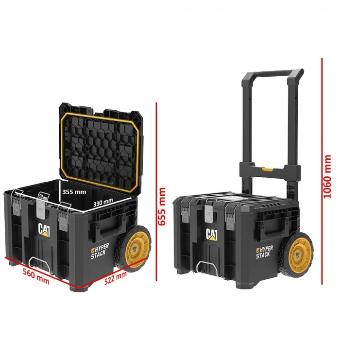 Cat Da41004 Hyper Stack 60 Litre Ağır Hizmet Tipi Tekerlekli Kilitli Takım Çantası