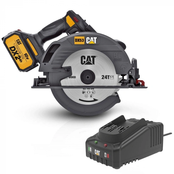 Cat Dx53bc 18volt 2.0ah Li-ion 185mm Tek Akülü Kömürsüz Profesyonel Daire Testere