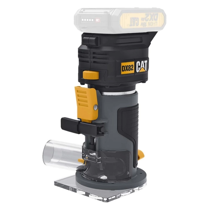 CAT DX82B.3 18Volt Şarjlı Kömürsüz 6mm Devir Ayarlı Profesyonel Avuç İçi El Frezesi Formika Tıraşlama (Akü Dahil Değildir)