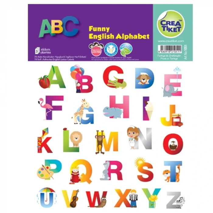 Ceraworld Eğlenceli İngilizce Harfler 1051