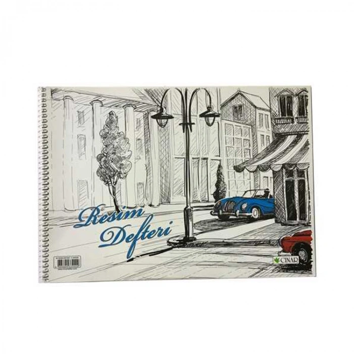 Çınar Resim Defteri Spiralli Karton Kapak 15 Yp 24x34 33000