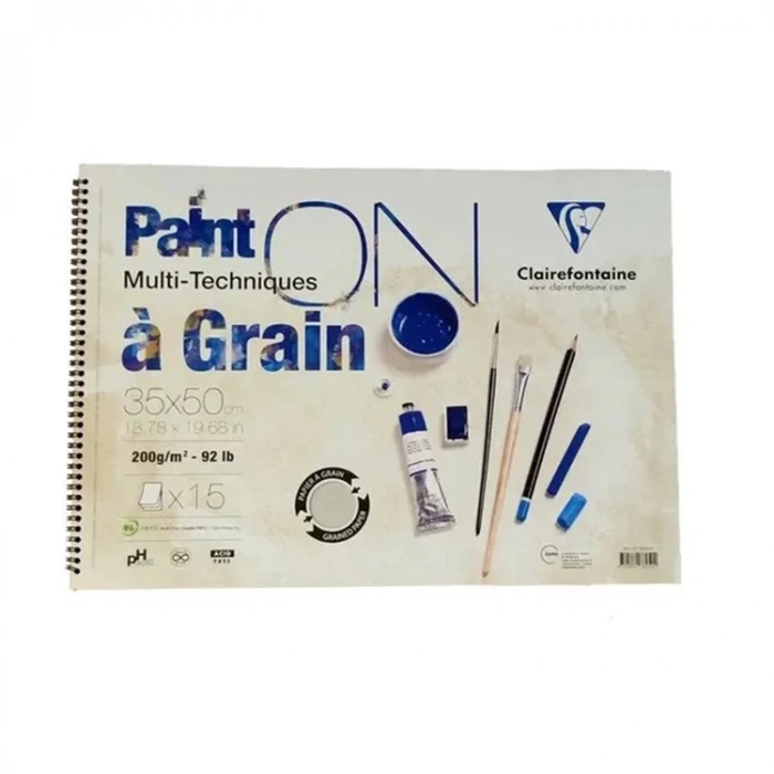 Claırefontaıne Resim Defteri Paınt-on A Graın Çizim Blok 15 Yp 35x50 Cm 200 Gr Pd966250