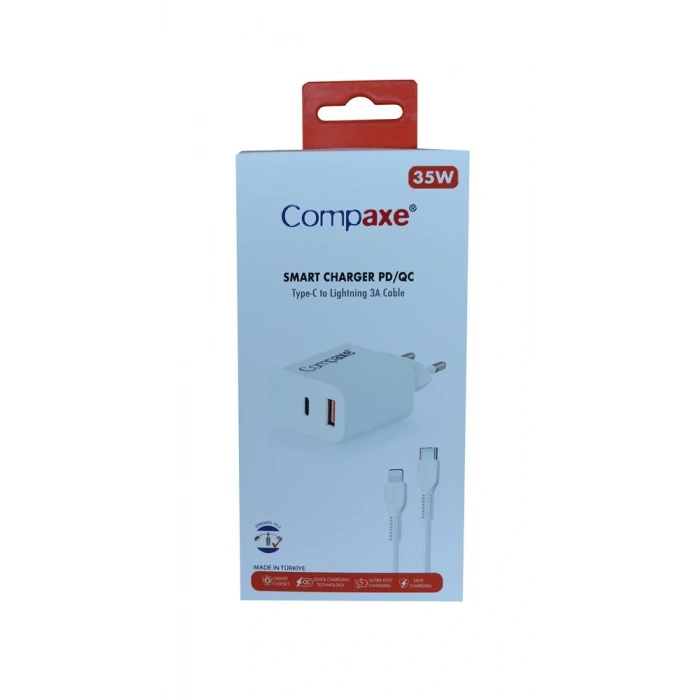 Compaxe Cta-350tı 35w 5v 3a Pd-Qc+ Type-c To Lightning Şarj Kablosu