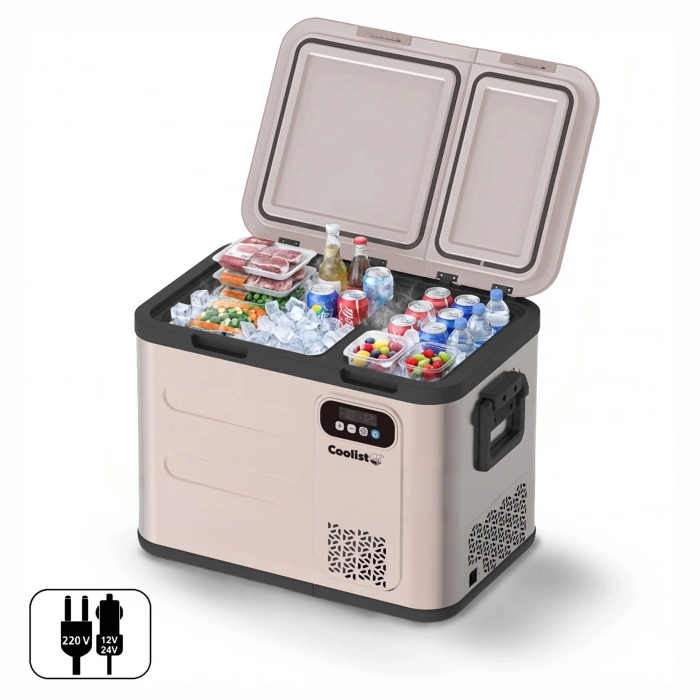 Coolist Clk50d 12/24v/220volt 49 Litre Çift Bölmeli Outdoor Kompresörlü Bluetooth Bağlantılı Oto Buzdolabı