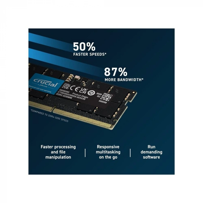 Crucial 16gb 5600mhz Ddr5 Ct16g56c46s5 Notebook Ram