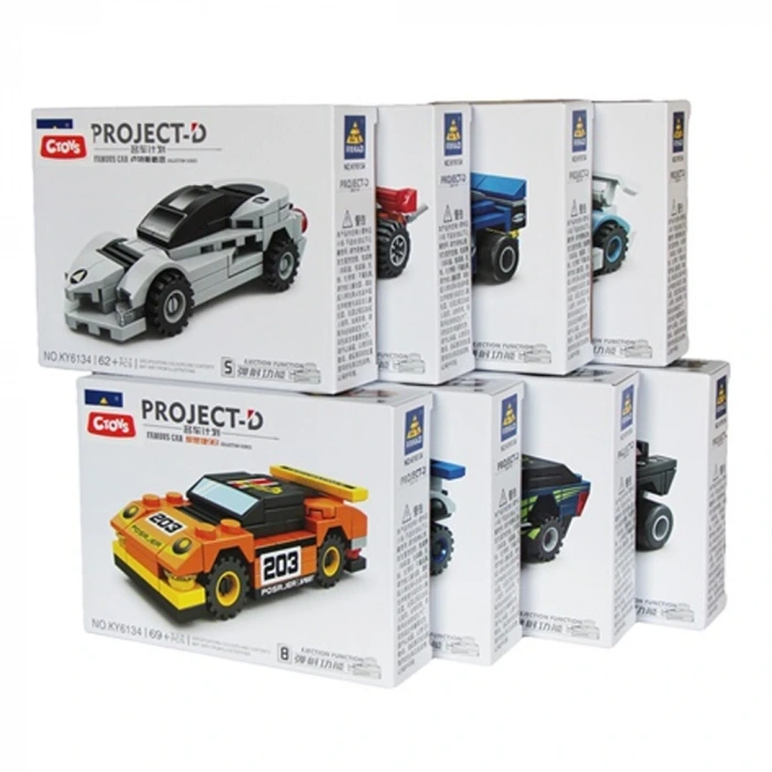 Ctoy Oyuncak Lego Yarış Arabaları Seti 8 Li Stand Ctoy-ky6134