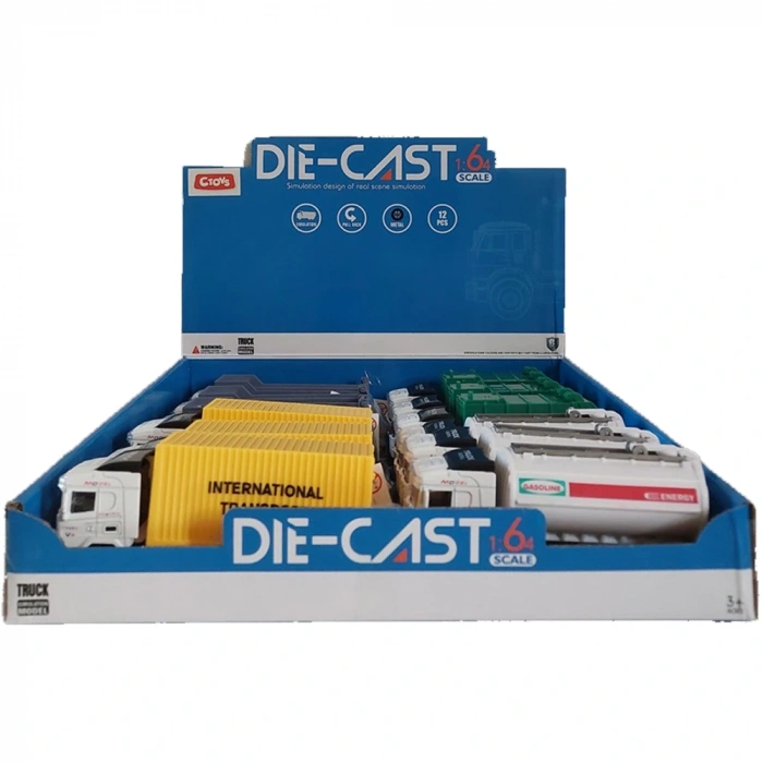 Ctoy Oyuncak Metal Çek Bırak Damperli Kamyonlar Ctoy-411-3