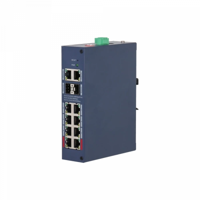 Dahua Chs4212-8gt-110, 8 Port, Gigabit, Poe 110w, 2 Port Uplink, 2 Port Sfp, Cloud Yönetilebilir, Switch