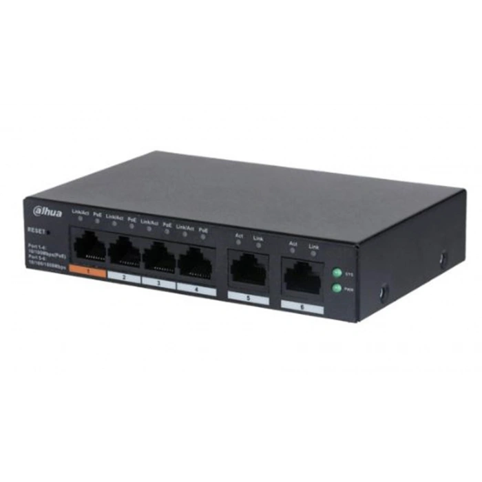 Dahua Cs4006-4et-60 4fe Poe Port (60w), 2ge Uplink Cloud Managed Switch