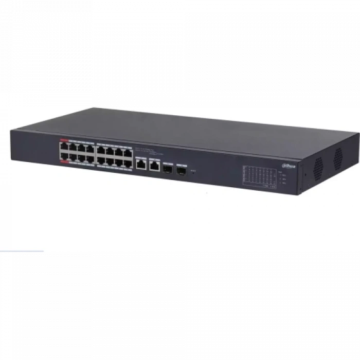 Dahua Cs4220-16gt-135, 16port, Gigabit, Poe 135w, 2 Port Gigabit Uplink, 2 Port Sfp Gigabit Combo, Cloud Yönetilebilir, Switch