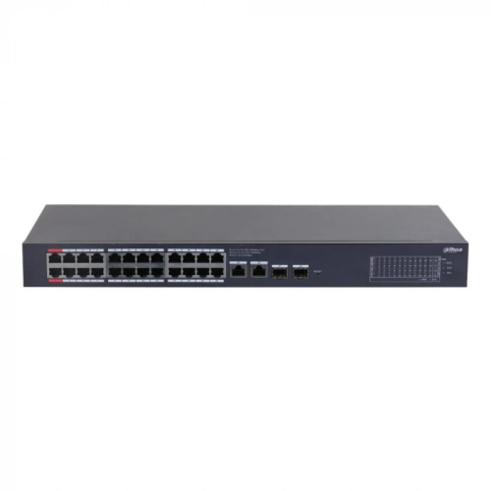 DAHUA CS4228-24GT-240, 24Port, Gigabit, PoE 240W, 2 Port Uplink, 2 Port SFP Gigabit Combo, Cloud Yönetilebilir, Switch