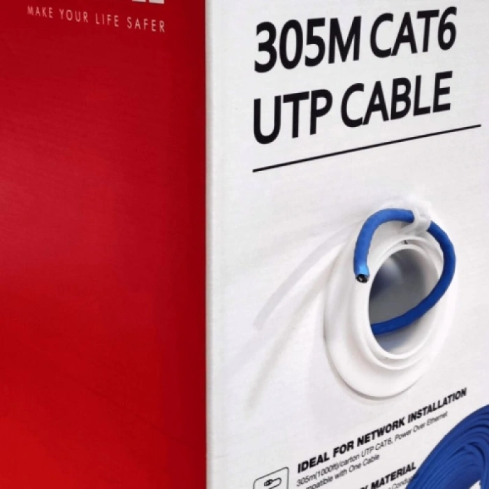 DAHUA DH-PFM923I-6UN-C, CAT6 305m, 24AWG 0.53mm, UTP, %100 Bakır, LSZH Halogen Free Kablo, Mavi Renk