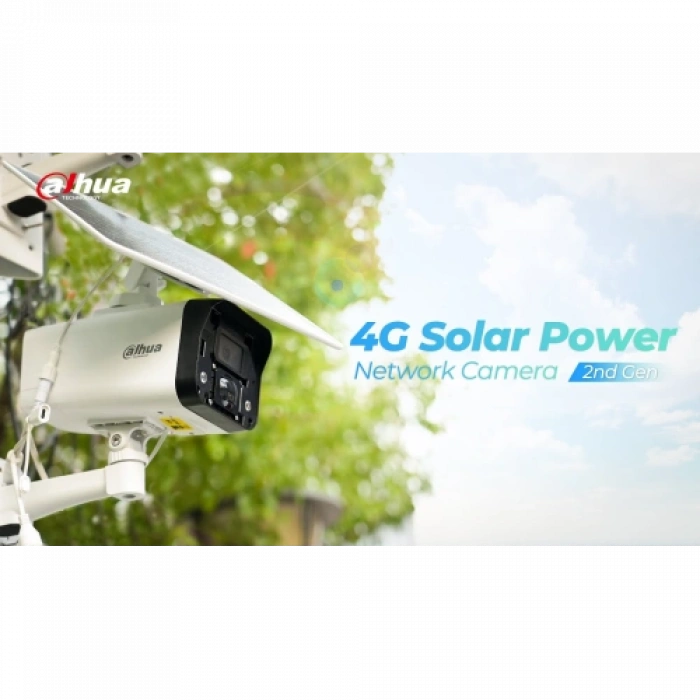 Dahua Ipc-hfw2441dg-4g-sp-b-max, 4mpix, 3,6mm Lens, H265+, 30mt Gece Görüşü, Dahili Mikrofon, Ip67,  Solar(güneş Enerjili) Ip Kamera