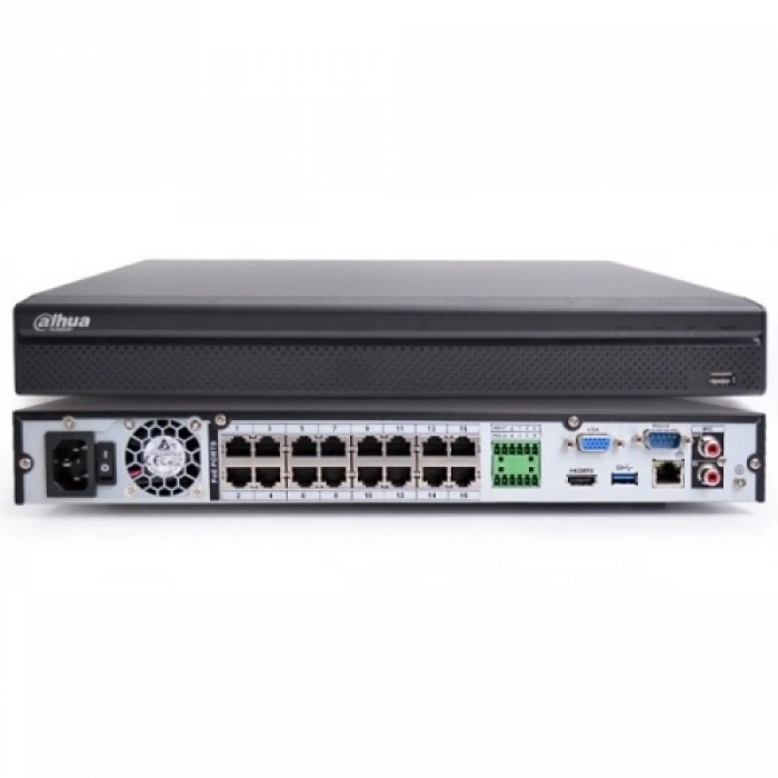Dahua  Nvr4216-16p-4ks3, 16kanal Poe, 8mpix, H265+, 2 Hdd Desteği, 1080p Kayıt, 240mbps Bant Genişliği, Nvr