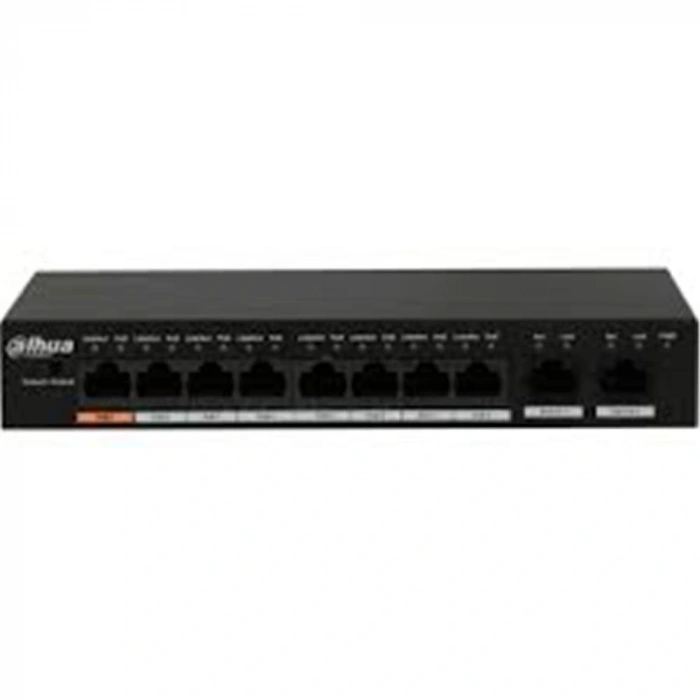 Dahua Pfs3010-8et-65 8 Port Poe 65w 2fe Uplink Switch