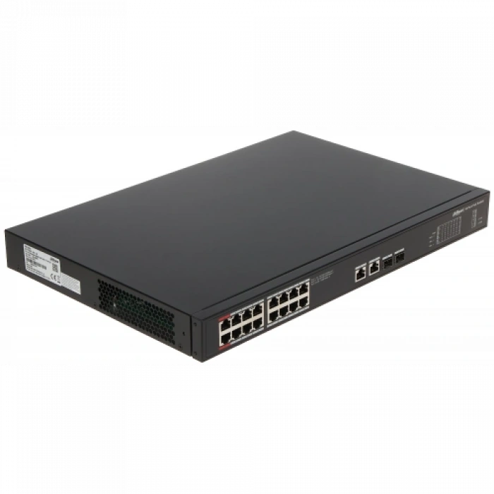 Dahua Pfs3220-16gt-240, 16 Port, Gigabit, Poe 240w, 2 Port Gigabit Uplink, 2 Port Gigabit Combo Sfp, Yönetilemez, Rack Mount Switch