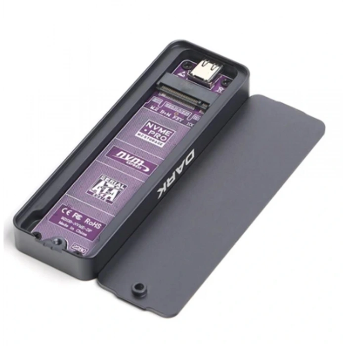 Dark DK-AC-DSEM6 USB 3.1 Type-C M.2 NVMe -NGFF Led Göstergeli  Disk Kutusu