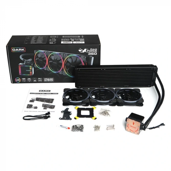 Dark Dkccw360 Aquaforce W360 360mm Fixed Rgb Ledli Sıvı Soğutma