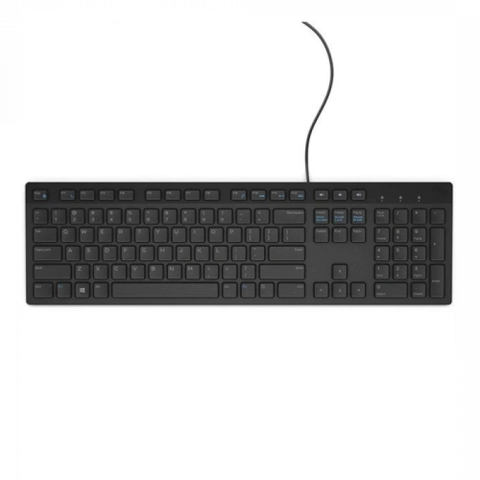 DELL KB216-BK-INT, Siyah, USB Kablolu, İngilizce, Multimedya KLAVYE