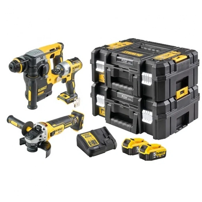 Dewalt Dck305p2t 18v Xr 5.0 Ah Lı-ıon Kömürsüz Kombinasyon 3 Parça Kit