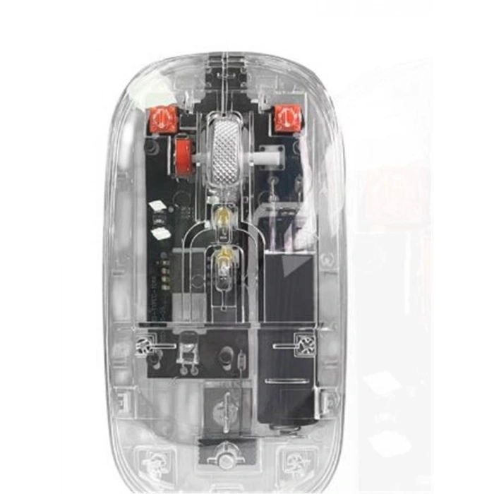 Dexim Mw-002rt 2.4ghz & Bluetooth Kablosuz Şarj Edilebilir Şeffaf Sessiz Mouse-dma025