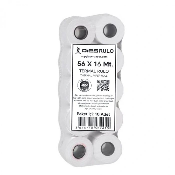 Dies Yazar Kasa Rulosu Termal 56x16 Mt