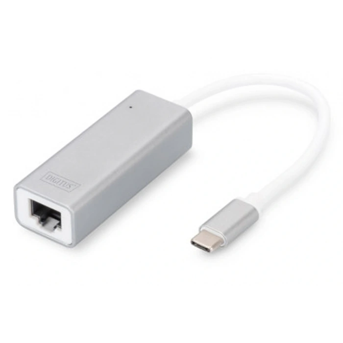 Digitus Dn-3024 Usb Type C  Gigabit Ethernet Adaptörü, 1x10-100-1000 Port,1xusb Tip C Erkek Port