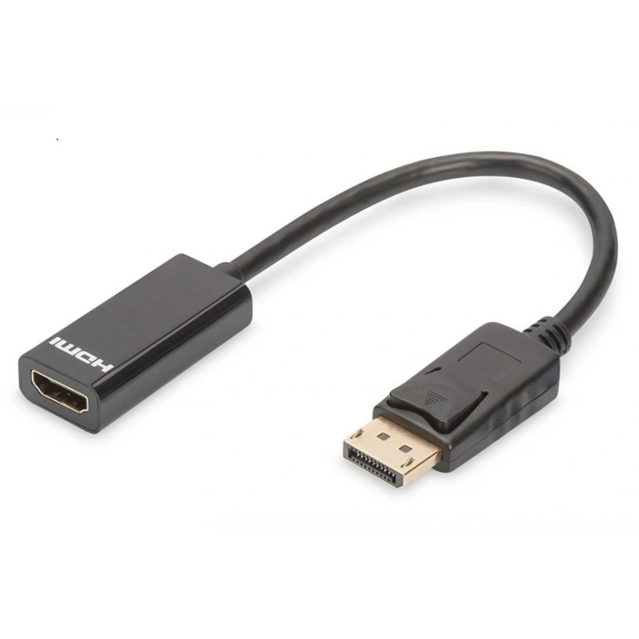 Digutus Ak-340400-001-s Displayport (dp)  Hdmı Dp Erkek - Hdmı Tip A Dişi, 0.15 Metre, Siyah