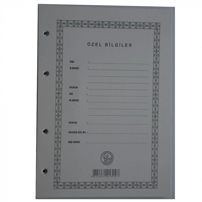 Dilman Cari Hesap Klasörü Yedeği A4 100 Yp 1303