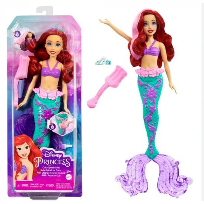 Disney Prenses Muhteşem Renk Değiştiren Saçlı Deniz Kızı Ariel Bebek Hlw00